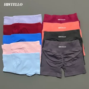 HISTELLO Impact Shorts Df Substitute High Waist Women Yoga Workout Shorts Seamless Leggings Stretch Fitness Gym Running Shorts