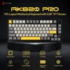 Ajazz AK820/AK820Pro Gaming Mechanical Keyboard Bluetooth 5.1/Wireless/C-Wired Customized Keyboard with Knob Hot Swapping Gasket
