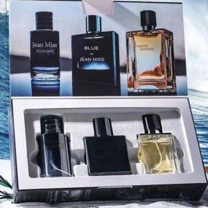 3 piece set, men's eau de Toilette spray gift box, lasting fragrance, 3 different flavors, perfect for holiday gifts, dates, eve