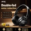 Acer Ohr560 Over-Ear Wireless Bluetooth Headphones Foldable Headphones with Built-In Microphone Stereo Sound Call Active Noise Cancellation Compatible with 3.5mm Audio Cable Suitable for Work Travel Gaming