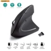 HOMEFISH Vertical Mouse Ergonomic 2.4GHz Wireless Optical Mice 3 Adjustable DPI 800/1200/1600 6 Buttons for Laptop PC Computer