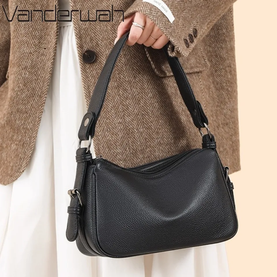 100% Genuine Cow Leather Luxury Handbags Women Bags Designer Ladies Crossbody Shoulder Bags for Women Top Quality Sac A Main New