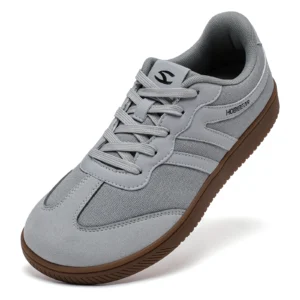 HOBIBEAR Wide Toe Sneakers Unisex Walking Shoes Lace Up fabric Non Slip Casual Sneaker