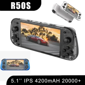 New R50S Retro Handheld Game Console 5.1 Inch Large Screen Linux System 854*480 4200mAh Video Gaming Player Boy Gifts