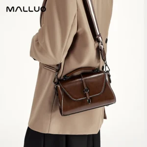 Women's Cow Leather Soft Durable Shoulder Bags Female Fashion Trend Luxury Handbags Ladies Retro Cowhide Crossbody Underarm Bag