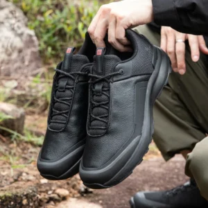 Baasploa Men Hiking Shoes 2025 Litchi Leather High Quality Male Trekking Climbing Sneakers Non-slip Luxury Designer Outdoor Shoe