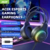 Acer OHW303 Headsets Gamer 7.1 Stereo Virtual Surround Bass Earphone LED Light Gaming Headphone for Computer PC Gamer with Mic