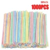 50-1000Pcs Multicolor Drinking Straws rietjes Milk Tea Bar Party Wedding Kitchen Home Accessories Beverage Black Straw Wholesale