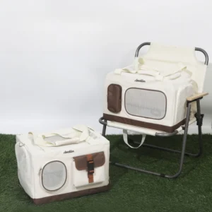 Large Capacity Double-layer Cat Bag Breathable Pet Tie Rod Handbag Portable Multi-cat Travel Bag Foldable Dog Bag Cat Carriers