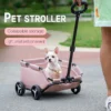Small dog handcart for outdoor use, lightweight and foldable storage handcart