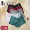 3Pcs Women Panties Sexy Lace Female Underpants Plus Size Underwear Large Size Lightweight Seamless Low Waist Briefs Breathable